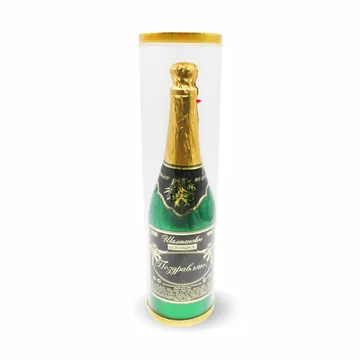 Champagne bottle in gift packaging